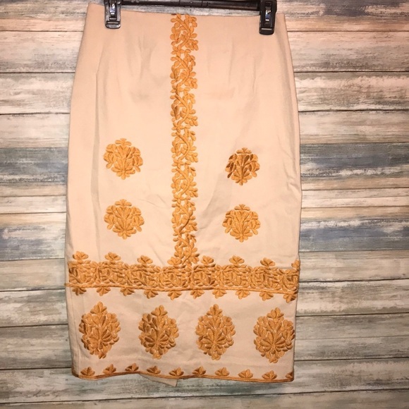 Anthropologie Verona Embroidered Pencil 4 skirt - Picture 8 of 15
